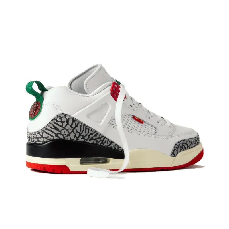 Jordan Spizike Cushioning Anti-Slip And Wear-Resistant Low-Top Vintage Basketball Shoes Unisex White Red-3
