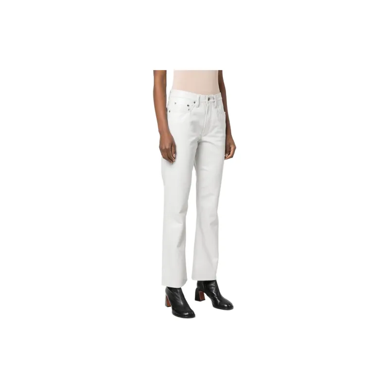 AGOLDE Bootcut Leather blend Trousers-3