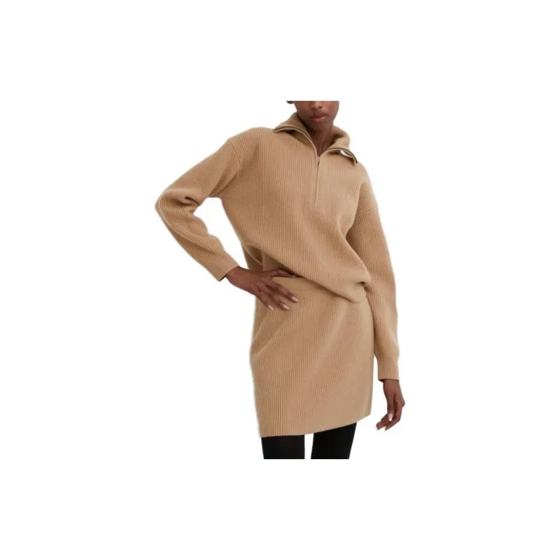 UNIQLO X Clare Waight Keller Co-branded Collection Casual Short Skirts Women's Dark Beige-2