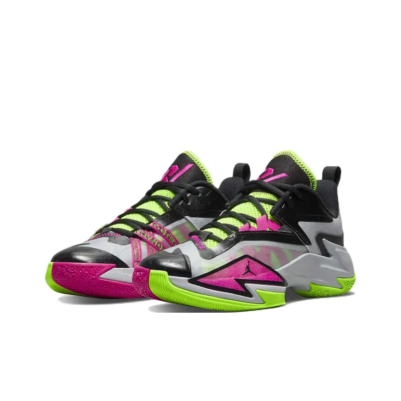 Jordan One Take 3 Russell Westbrook 3 Minimalist Low Top Basketball Shoes Green Red Black Teenagers-2