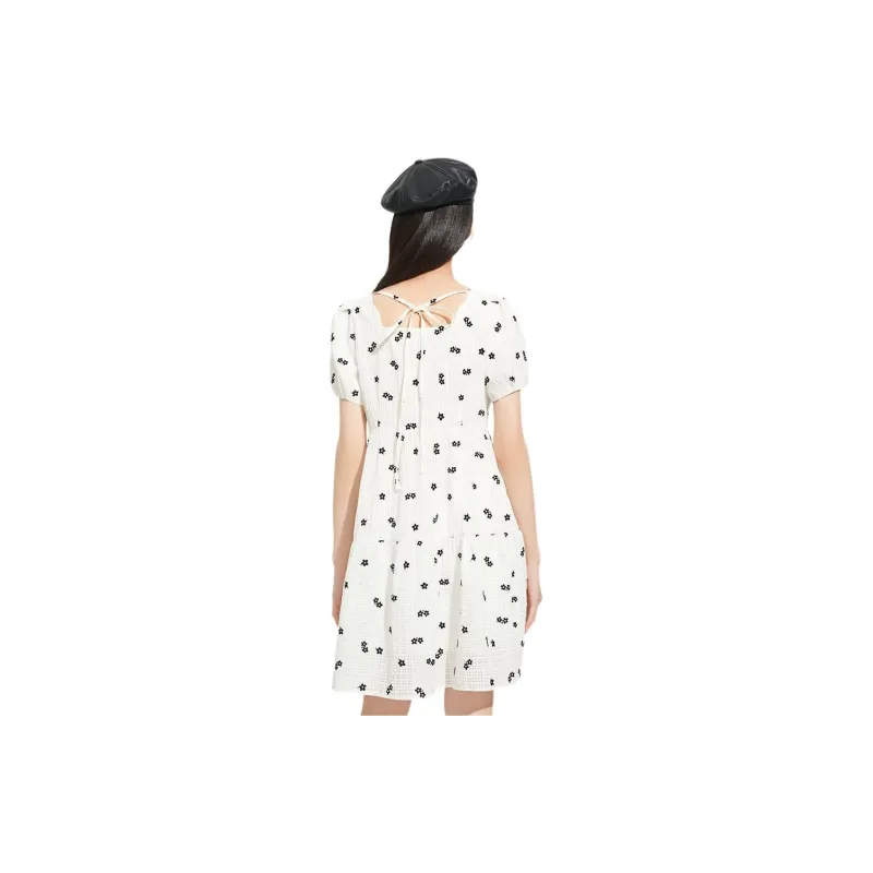 Hotwind Short Sleeved Dresses Women's White-0