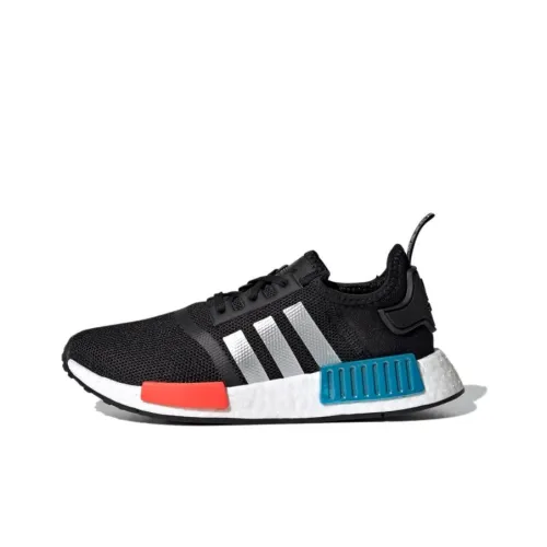 Adidas NMD R1 Black Silver Solar Red GS