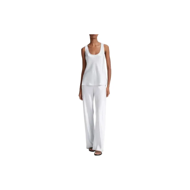 VINCE Scoop neck Satin Vest Top-4