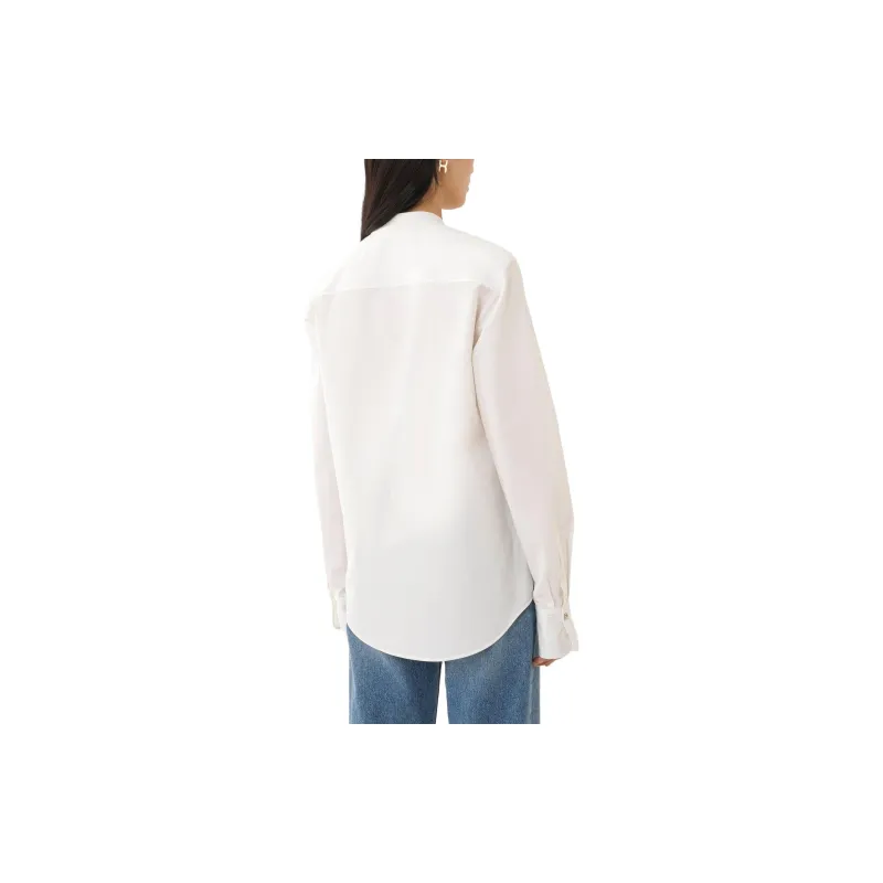 Chloé Band Collar Long-Sleeved Shirt-2