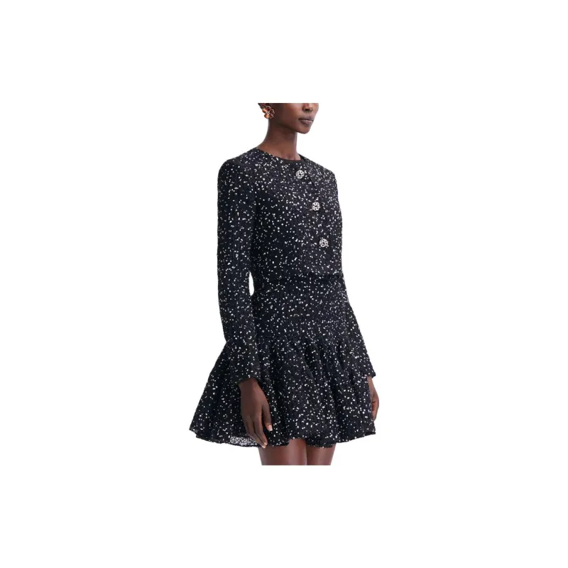 Oscar De La Renta Eyelash Fil coupé Cropped Jacket-4