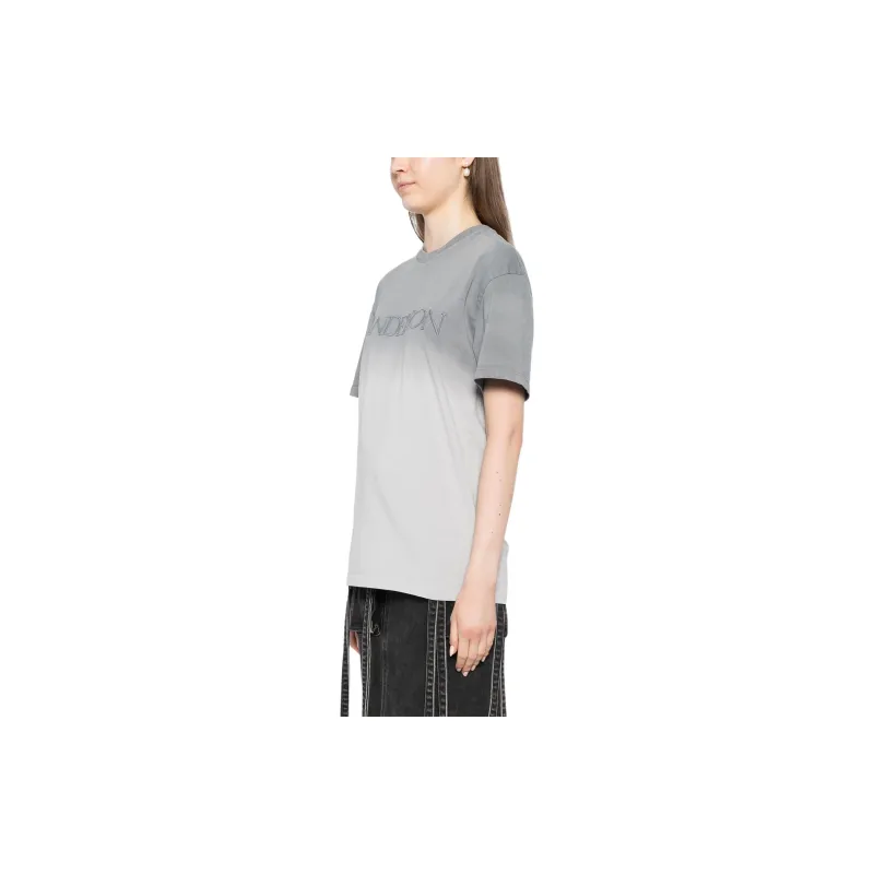 JW Anderson Logo embroidered Gradient T shirt-2