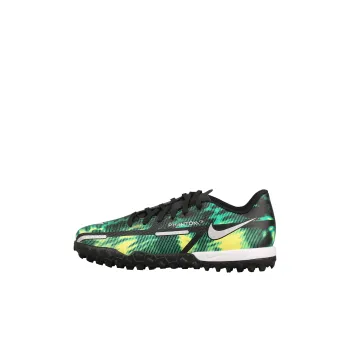 Nike Phantom GT 2 Academy TF Cushioned Wear Resistant Coverage Low Top Kids' Soccer Shoes Black Grass Green Kids'