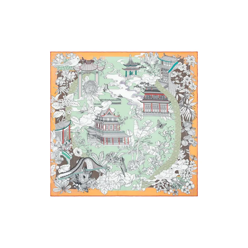 Silk Boundary Silk Scarves Women's-5