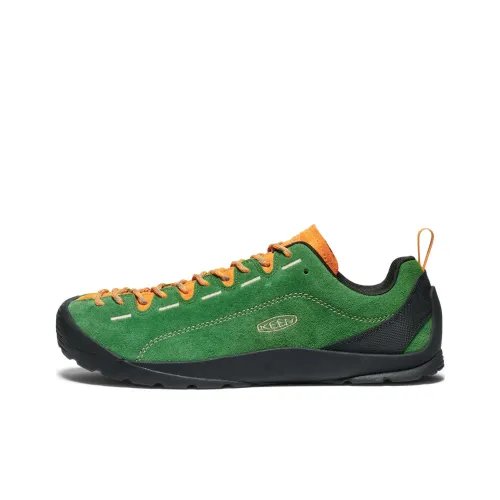KEEN Jasper Anti Slip Wear Resistant Low Top Hiking Shoes Men's Green Black