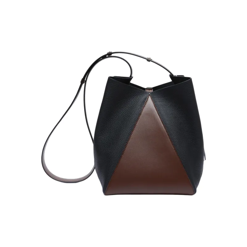MaxMara Deer-Print Calfskin Bucket Bags Crossbody Bag Shoulder Bag Medium Size Women's Hazelnut Brown-2