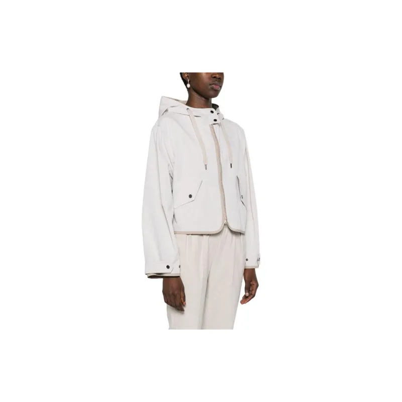 Brunello Cucinelli Zip Up Hooded Drawstring Jacket-3