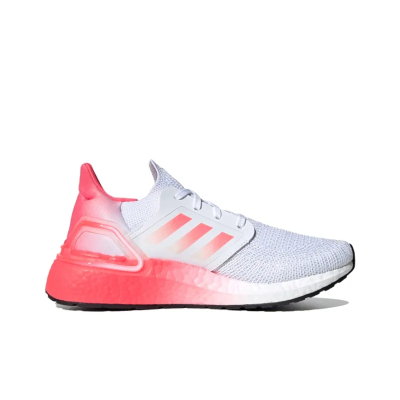 Adidas ULT Ultraboost 20 J Slip Resistant And Breathable Low Top Kids' Running Shoes White Pink Gradient Teenagers-1