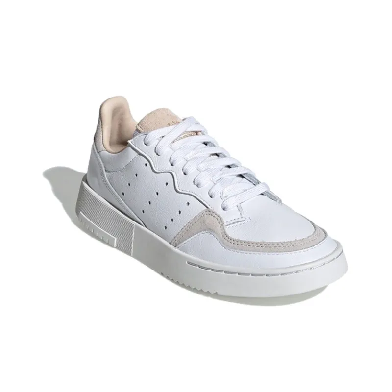 Adidas Originals Super Court Low Top Kids' Skateboarding Shoes White Brown Teenagers-2
