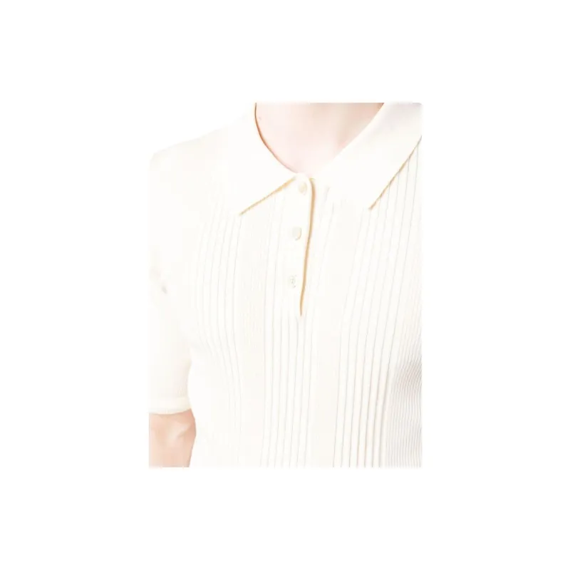 Maison Margiela Half Buttoned Ribbed Polo Shirt-4