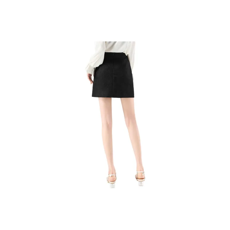 TERRE BLEUE Casual Short Skirts Women's Black-1