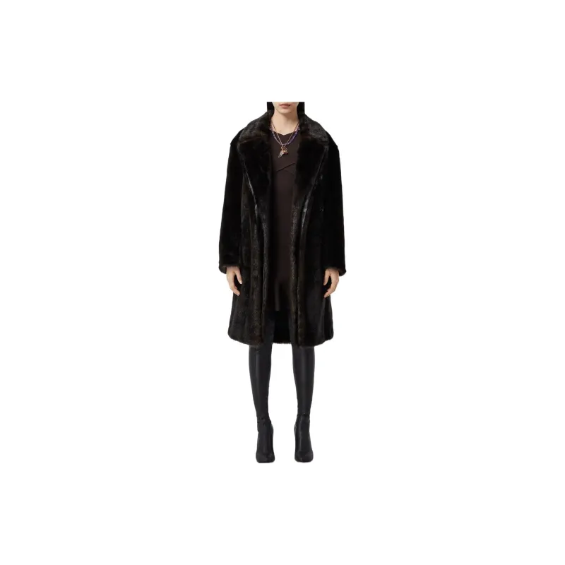 Burberry FW22 Velvet feel Coat Women's Umber-2