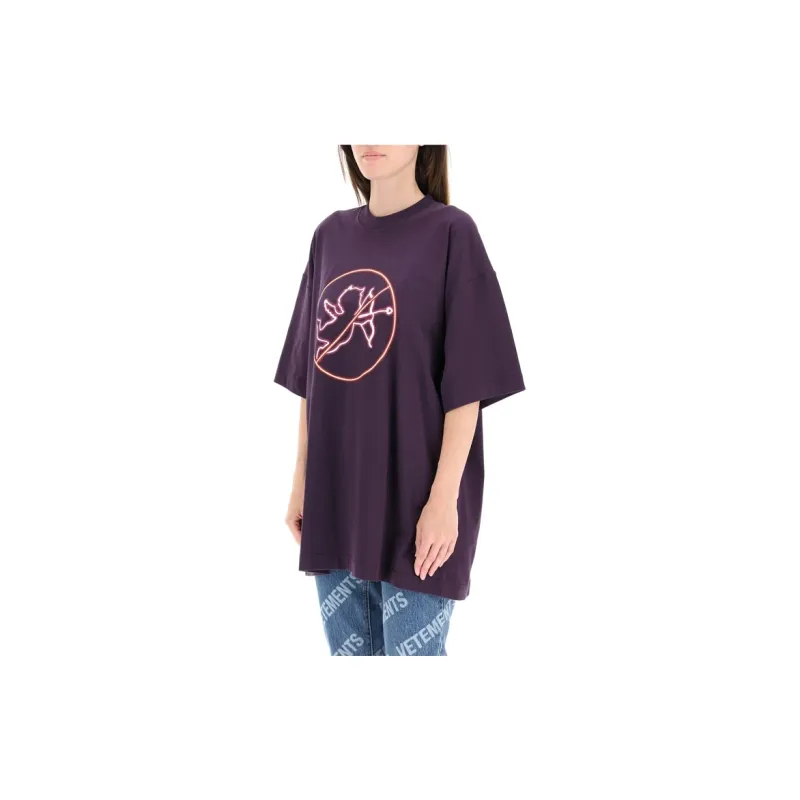 Vetements T-Shirts Women's Purple-3