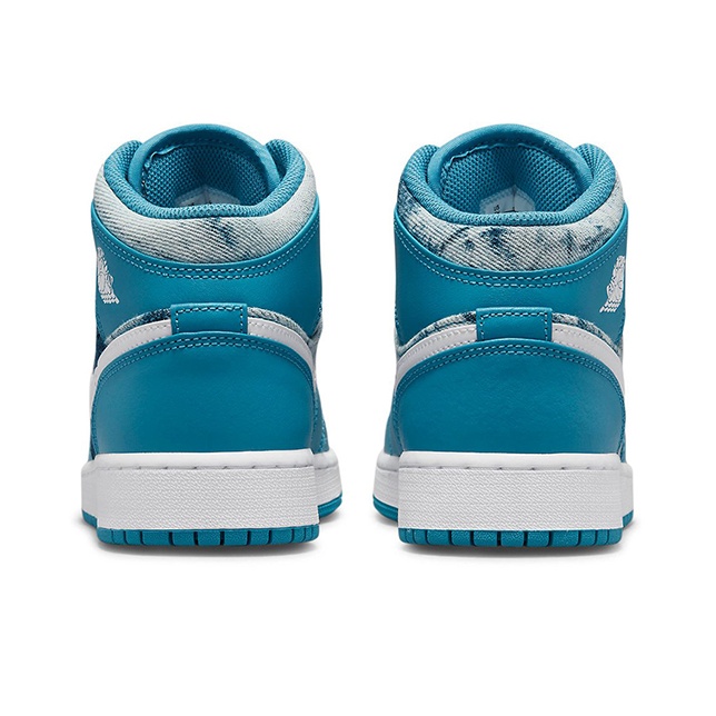 Jordan 1 Mid Washed Teal Gradeschool selling size 4.5Y