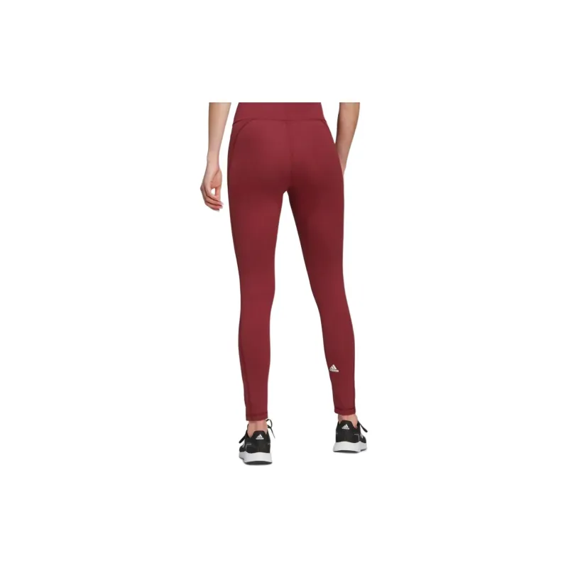 Adidas Yoga Essentials High-Waisted Leggings Athletic Trousers Women's Dark Shadow Red-2