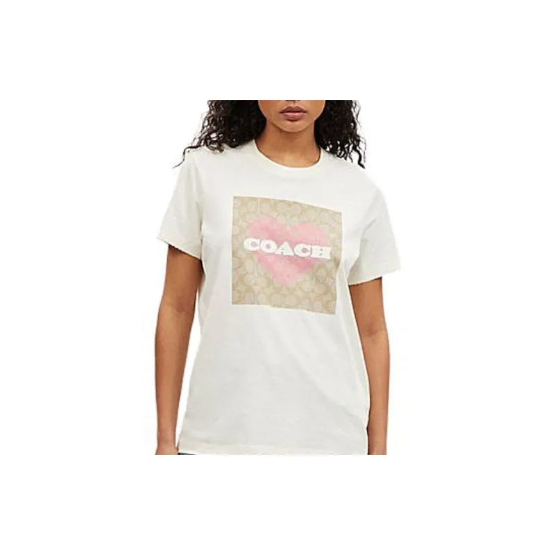 COACH SS24 T Shirt Women's Cream-4