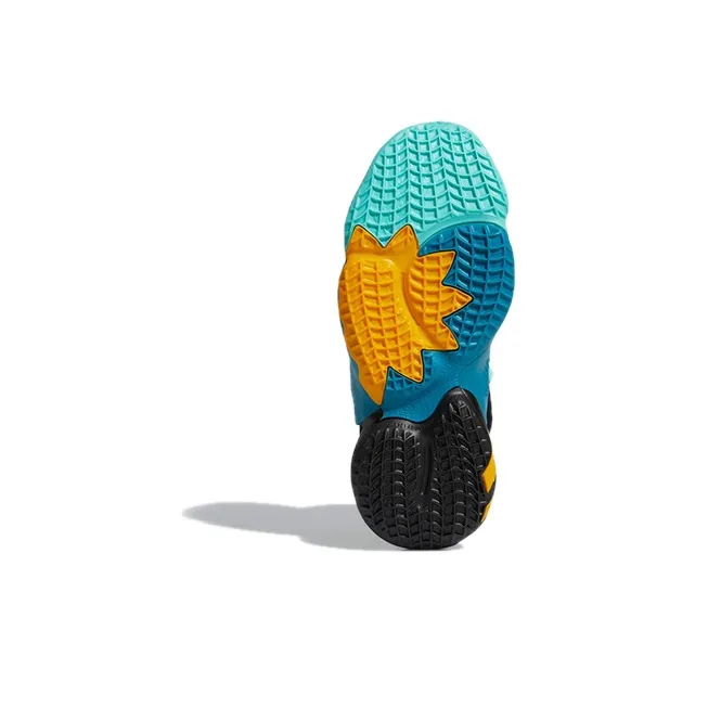 Adidas D.O.N. Issue #2 J Abrasion Resistant Slip Resistant Low Top Vintage Basketball Shoes Green Black Teenagers-5