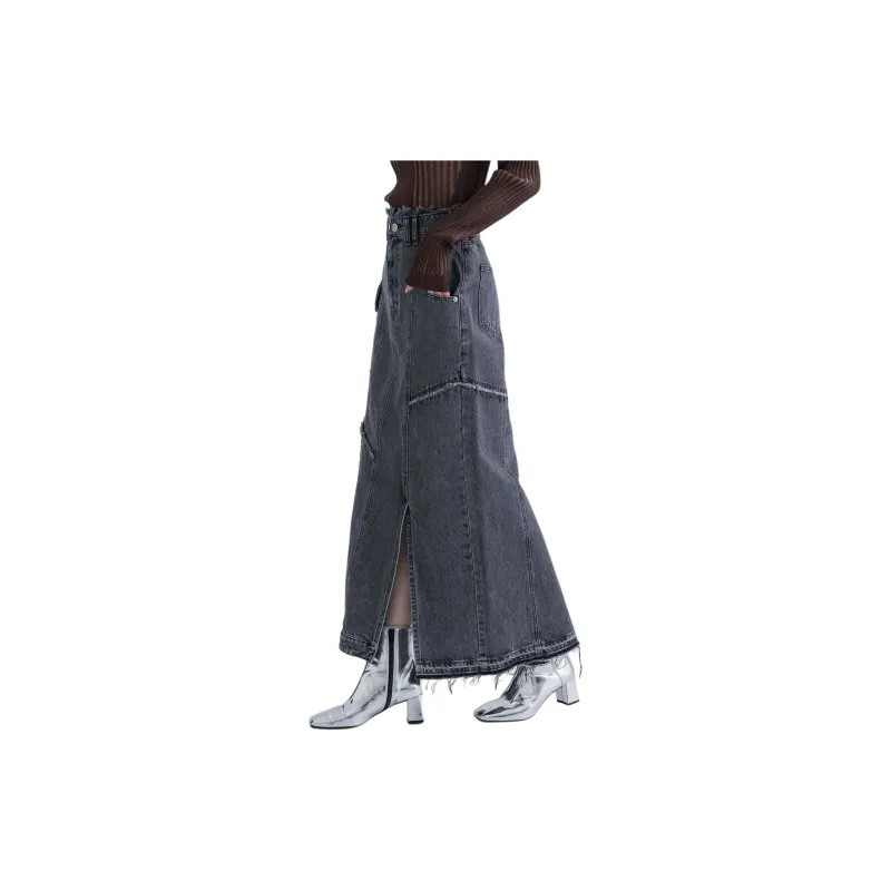 UNITED TOKYO Denim Long Skirts Women's Black-3