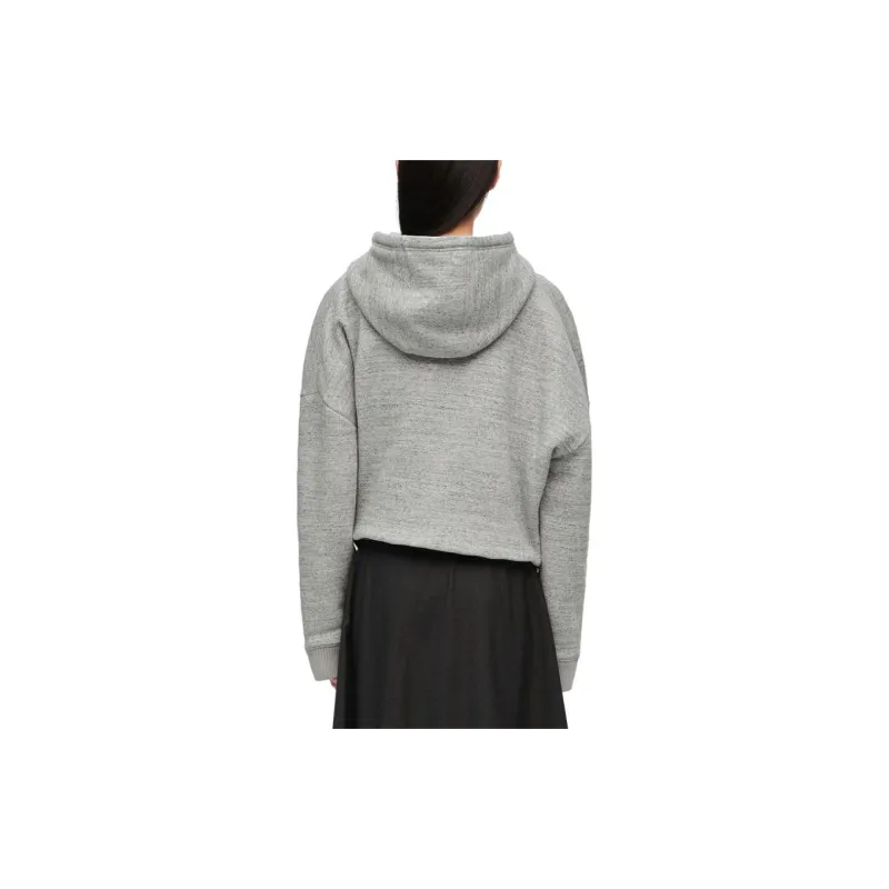 LOEWE Draped Hoodie Light Grey-3