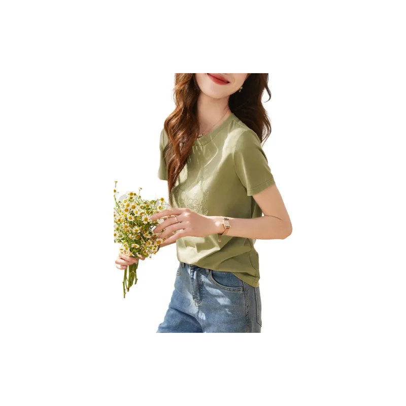 Mo Han Yi Mei T Shirt Women's Green-2