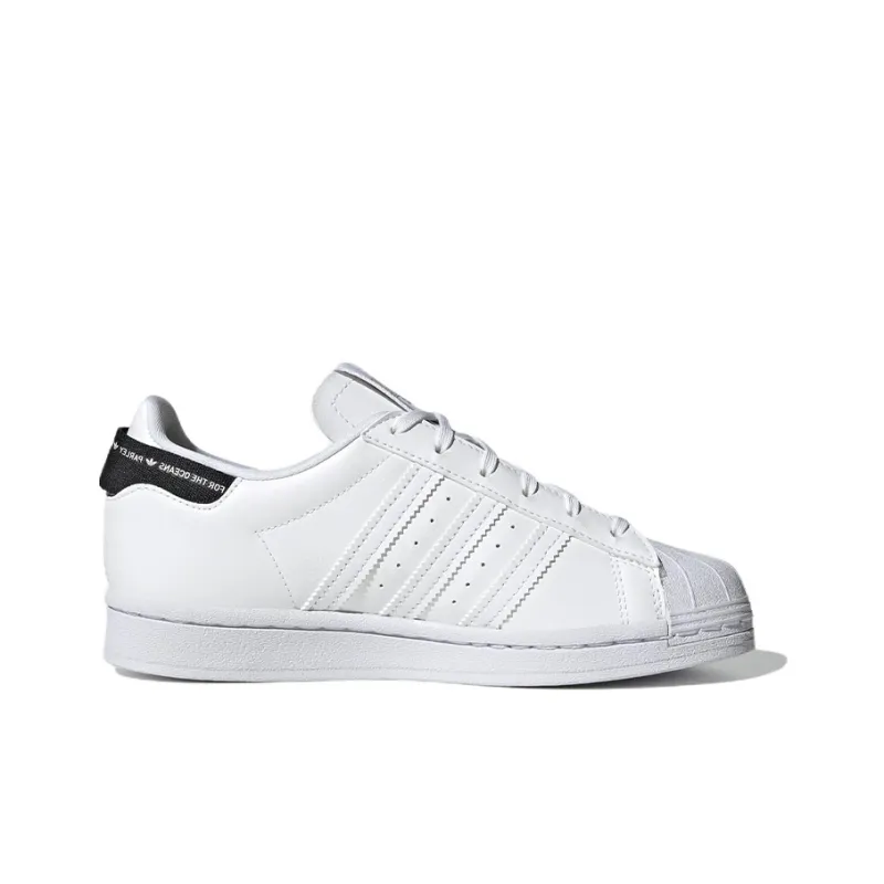 Adidas Originals SUPERSTAR Abrasion Resistant Low Top Kids' Skateboarding Shoes White Teenagers-1