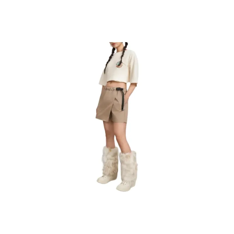 Converse Woven Festival Casual Shorts Women's Brown-2