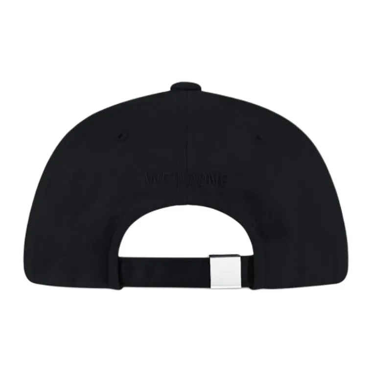 WE11DONE Cotton Fabric Baseball Caps Men's Black-2