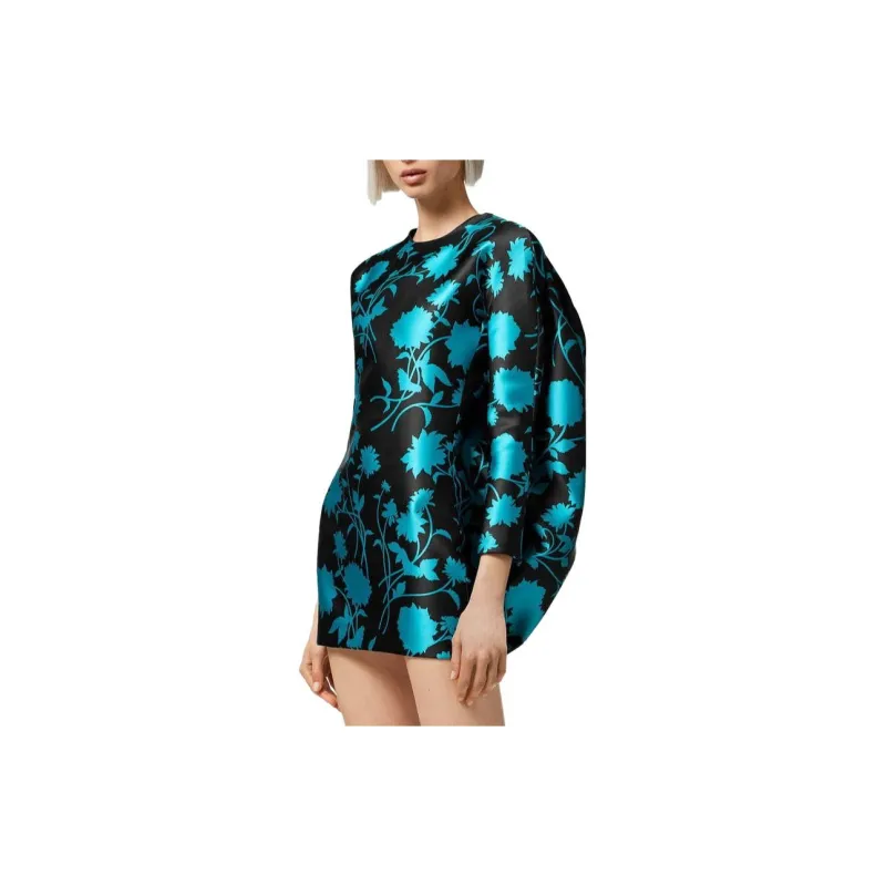 VERSACE Floral Silhouette print Minidress-3