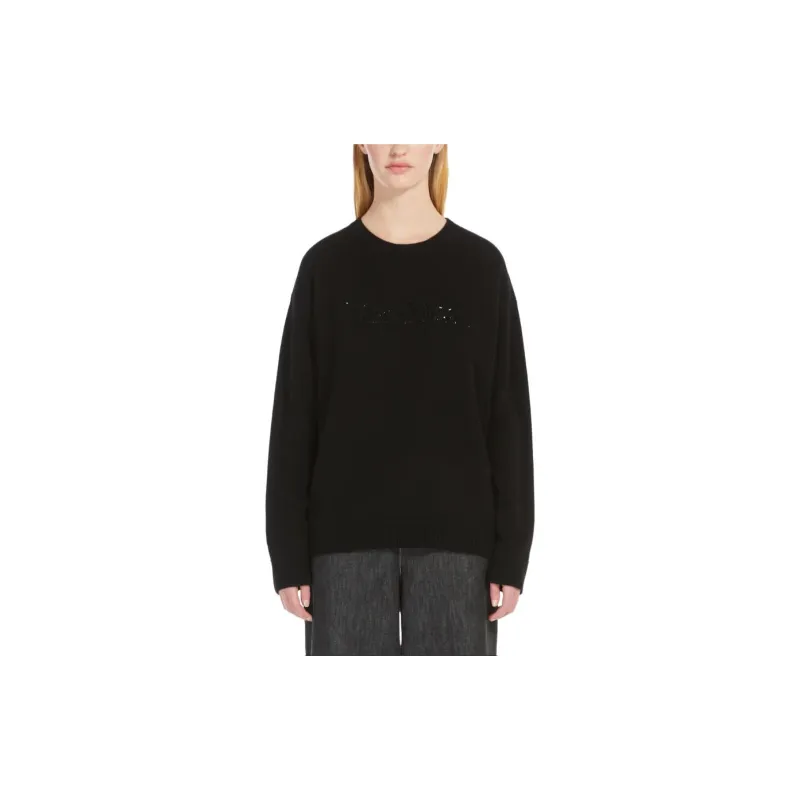'S MAX MARA Logo Embellished Crewneck Jumper-1