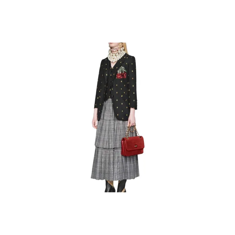 GUCCI Casual Long Skirts Women's Brown-2