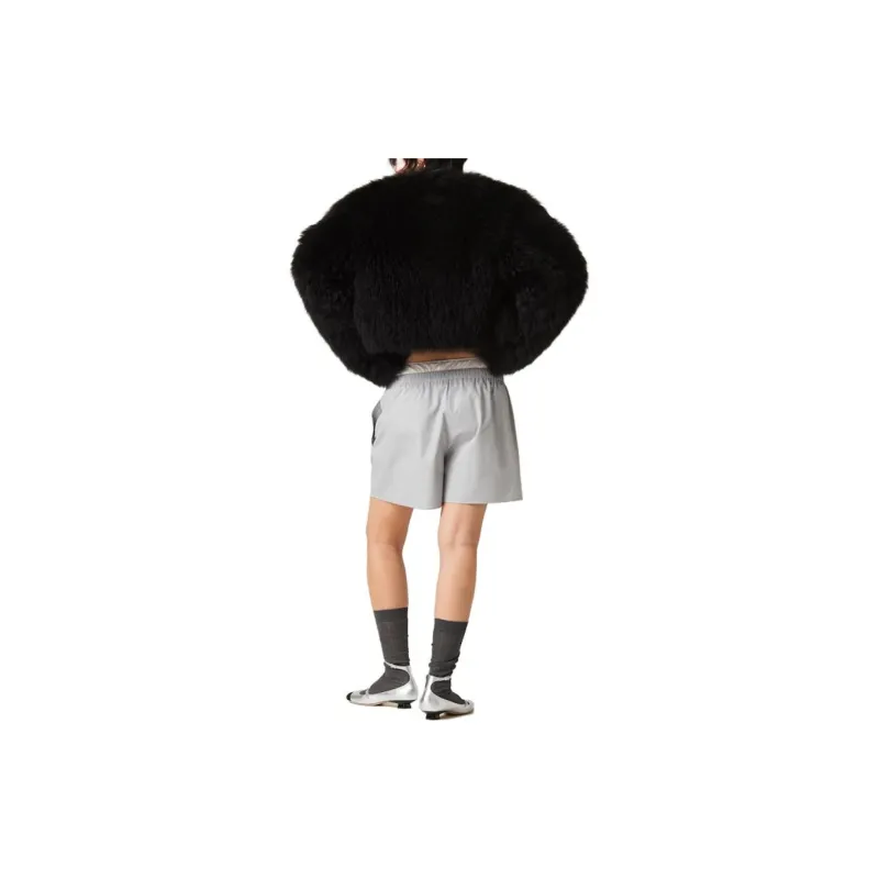 MIU MIU Casual Shorts Unisex Gray-2