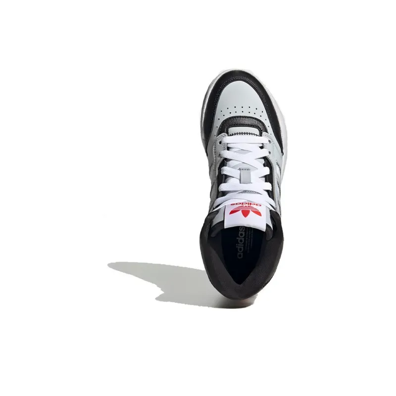 Adidas Originals Drop Step Abrasion Resistant High Top Kids' Skateboarding Shoes Gray Black Teenagers-4