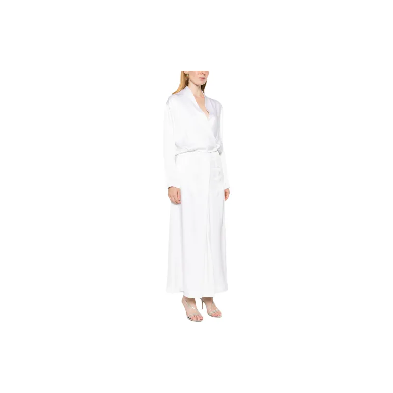GIORGIO ARMANI Plunging V Neck Satin Gown-3