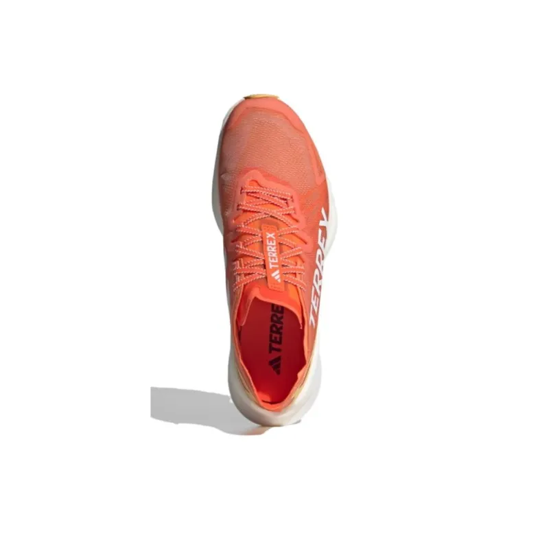 Adidas Terre Cushioned Slip-Resistant Low-Top Running Shoes Men's White Orange-4