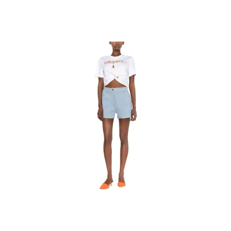 VERSACE Ventagli Denim Shorts 'Denim'-1