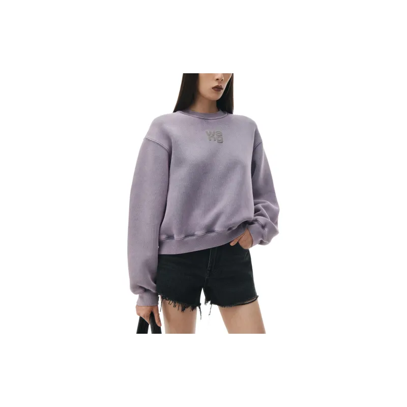 Alexander Wang Logo Embossed Crewneck Sweatshirt-1