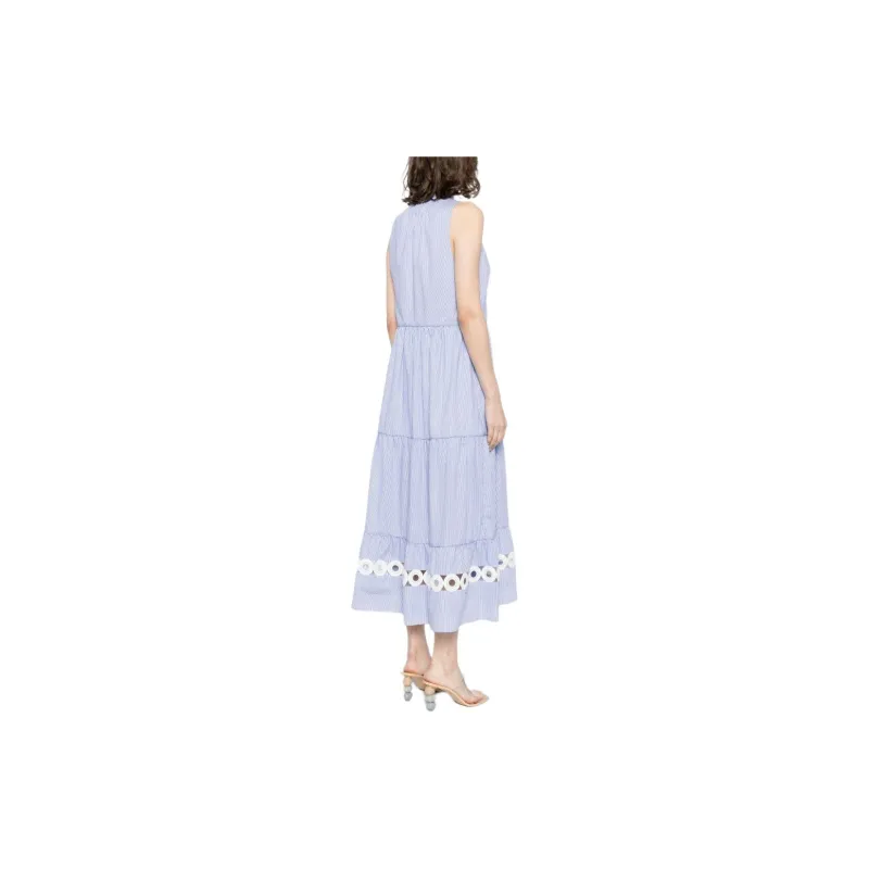 Sachin & Babi Positano Pinstripe pattern Midi Dress-2
