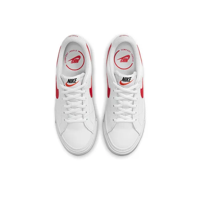 Nike Court Legacy 'White University Red' GS-3