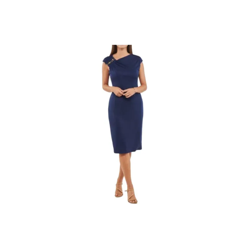 Polo Ralph Lauren Short Sleeved Dress Women's Marine Blue-1