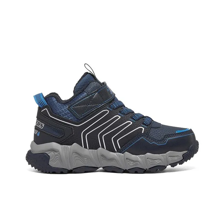 Skechers Velocitrek Mid Top Kids' Running Shoes Navy Teenagers-1