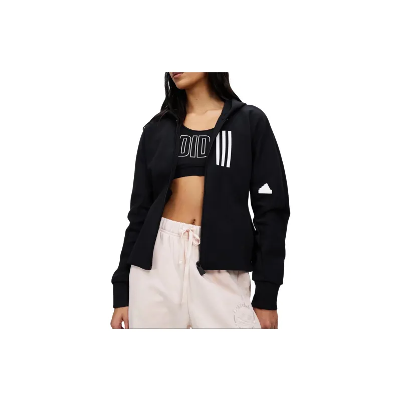 Adidas Mission Victory Slim Fit Full-Zip Hoodie Jackets Coats Women's Black-4