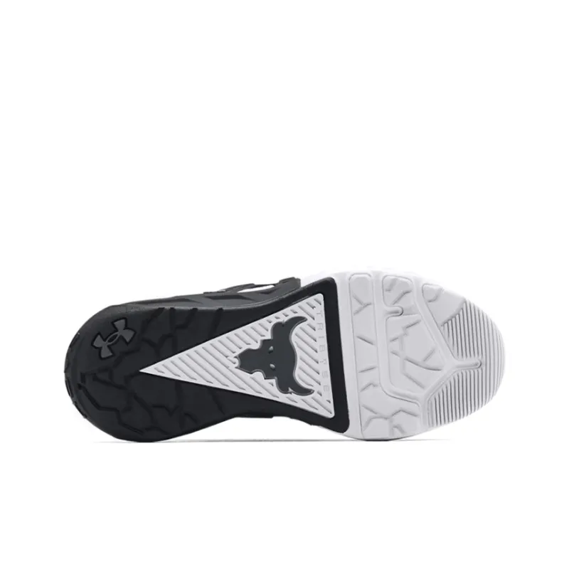 Under Armour Project Rock Durable Breathable Kids' Training Shoes Black Teenagers-3