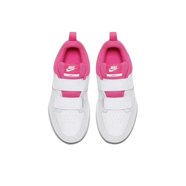 Nike Pico Slip Resistant Shock Absorbers Low Top Sports Casual Shoes White Pink Children Aged 3 7 Years Old-2