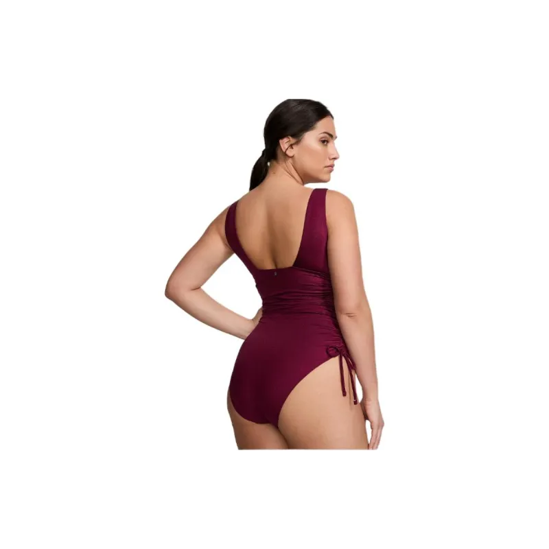 Victoria's Secret Ruched Plunge One-Piece Swimsuit / Pink Rouge One-Piece Swimsuits Women's Pink-1