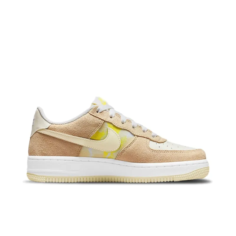 Nike Air Force 1 Lemon Drop Abrasion Resistant Low Top Kids' Skateboarding Shoes Lemon Candy Unisex-1
