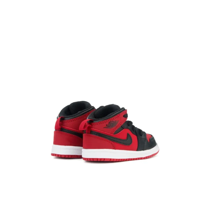 Jordan Air Jordan 1 Banned Cushioning Support High Top Toddler Shoes Black Red Infant And Toddler-3